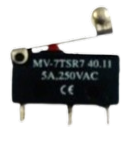 Essen MV7TSR7 5A subminiature Microswitch with 18mm roller lever